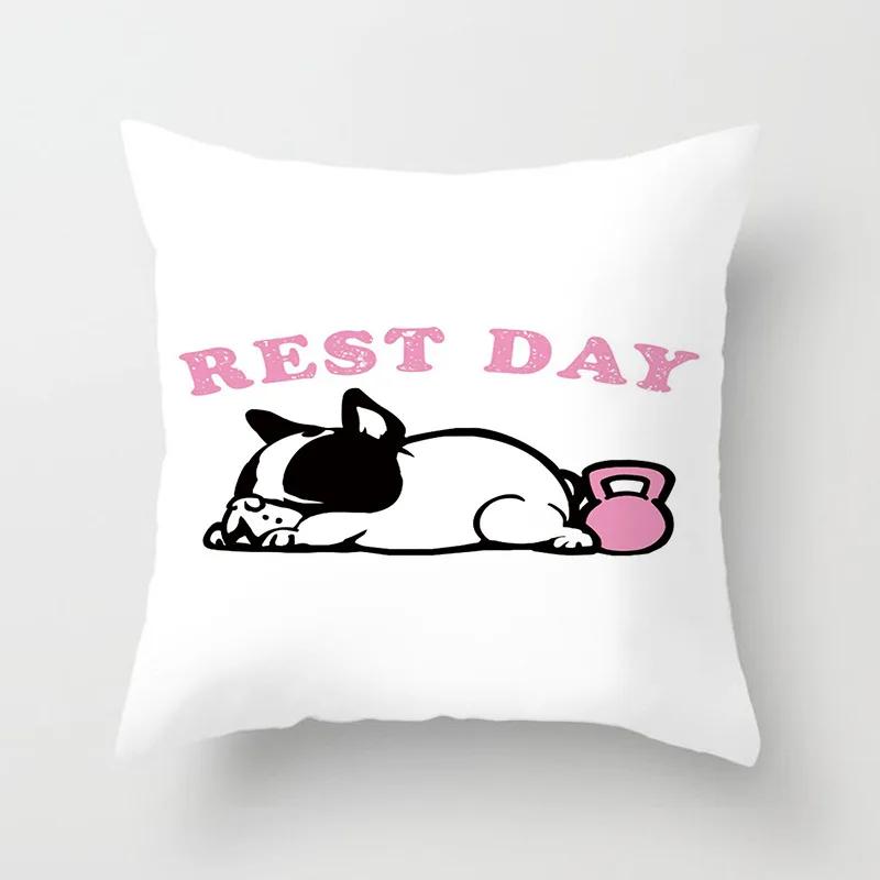 

Элегантный декор для дивана, подушка, милый мультфильм, наволочка, украшение, забавный единорог, кролик 40x40cm