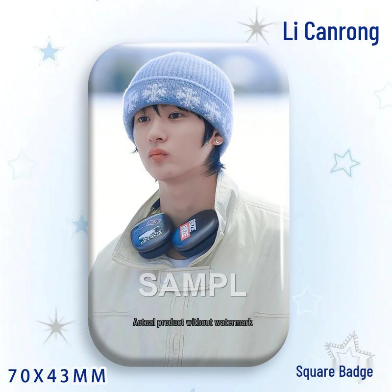 Li Canrong Concert Star Badge Laser Sticker Brooch Ornament