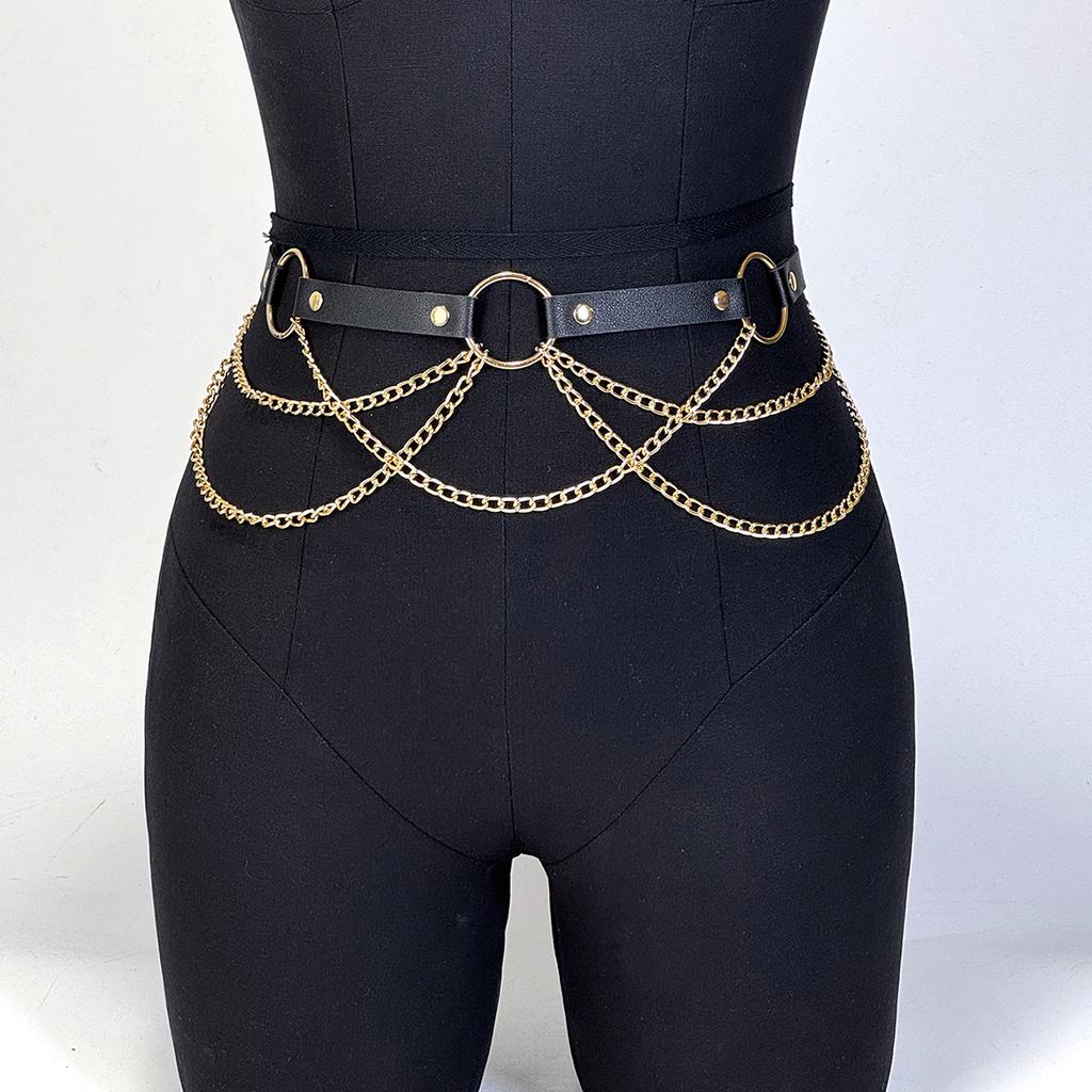Fashion Belt Female Street Style Waist Chain Tassels Belt Adjustable Casual Decorative Belly Chain Gothic Clothing Accessories