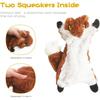 5pcs Funny Simulated Animal No Stuffing Dog Toy Durable Stuffingless Plush Squeaky Dog Chew Toy Crinkle Pet Squeak Toy