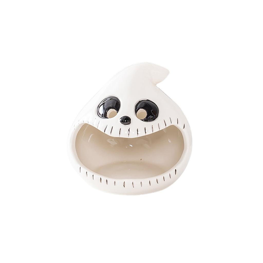 Halloween Candlestick Candle Ceramic Decoration Atmosphere Candy Storage Desktop Ornaments Creative