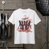 Camiseta da banda Babymonster | colagem de sombra monocromática