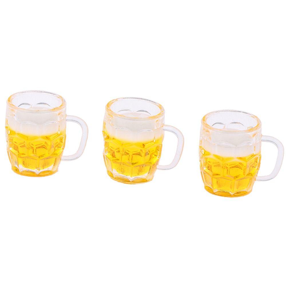 Miniature Scene Model Mini Lemon Cup Drinks Toy Mini Beer Mug Dollhouse Miniature Beer Cup