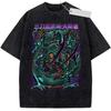 Oversize Vintage Washed Attack On Titan T Shirt with Anime Titans Army Graffiti Print for Streetwear Casual Daily Outfit