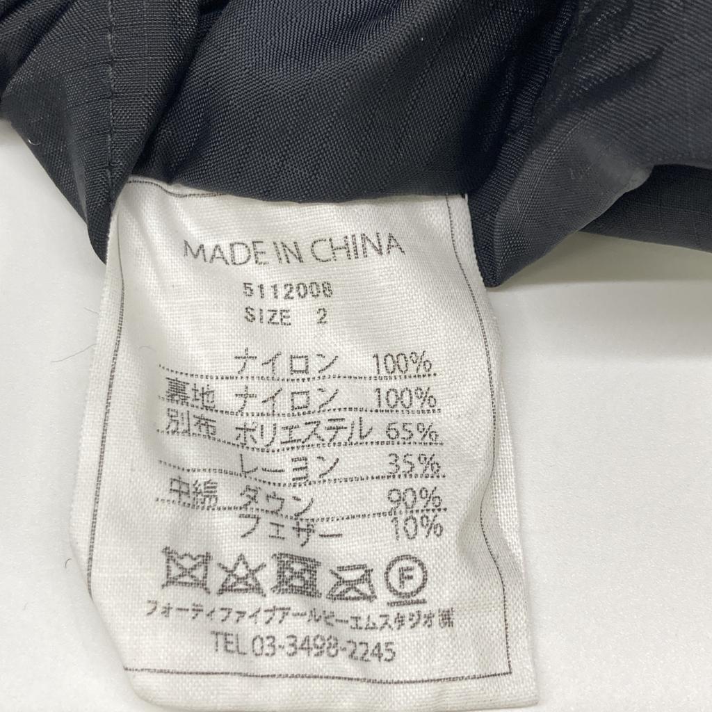 45R 5112008 Navy Nylon Down Akiya Coat Coat 2 blackUsed