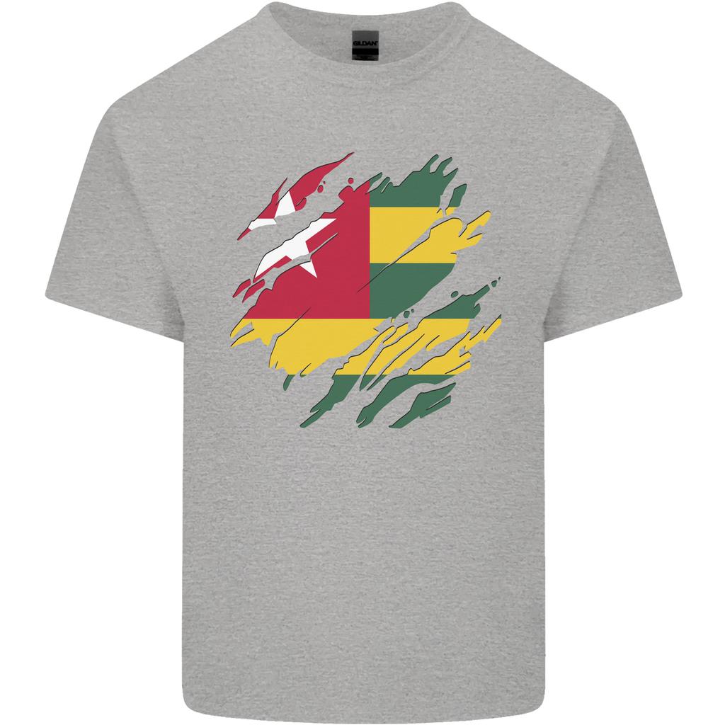 Torn Togo Flag Togolese Day Football Unisexs Light Cotton TShirt