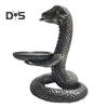 Vintage Candle Holder 3D Coiled Snake Resin Candle Holder Table Decor Snake Candle Holder for Bedroom Living Room