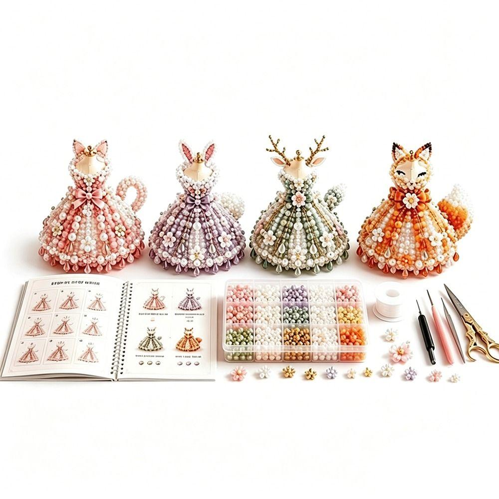 Kit per tessitura con perline Piccole Perline Kit per Arte con Perline Design Carino Kit Vestito con Perline 3D Decorazione per la Casa