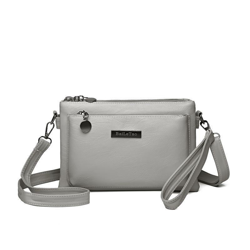 Middle-aged Mother Bag Female PU Messenger Bag Multi-layer Shoulder Bag