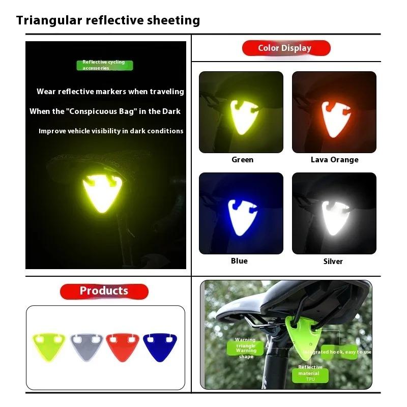 Fahrrad Reflektierende Vorfahrtsschilder Nachtfahrten Reflektierendes Dreieck Sicherheitswarnschild Hohe Sichtbarkeit Reflektierender Warnaufkleber