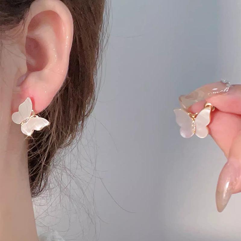S925 Silver Needle Fairy Flower Earrings - Elegant Luxury 4-Piece Set for Women