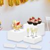 3 Pack Buffet Riser Food Display Stands for Table Acrylic Cube Nesting Jewelry And Crafts
