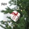 Soft Woolen Decorations for Kids Christmas Felt Ornament, Handmade Wool Santa Candy Cane House Cozy Winter Atmosphere Accents Snowman Hanging Holiday