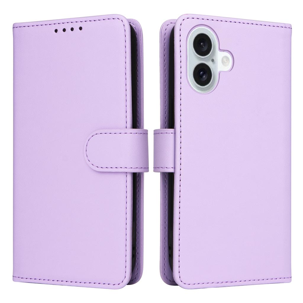 For iPhone 16 Plus Magnetic Case BETOPNICE Detachable PU Leather Phone Cover with Strap