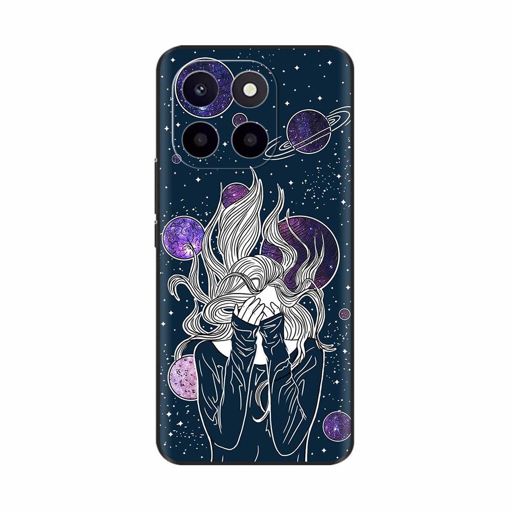 Pro Honor X6c Pouzdro Roztomilé TPU Silikonové Pouzdra na Telefon Pro Honor X6c Zadní Kryt HonorX6c X 6C Tištěná Květina Měkký Silikon Coque Fundas