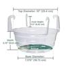 5Pcs Clear Round Plastic Hanging Plant Tray With Built-In Hook Drip Base For Indoor & Outdoor Hanging Baskets 8In 10In 12In