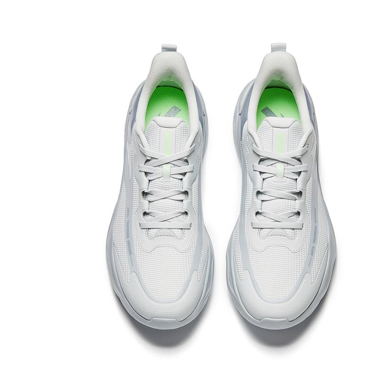 Anta Training Series Fabric Synthetic Leather Fashionable Versatile Shock Absorbing Durable Low Top Training Shoes Men sneaker White Gray 912547703Q-1
