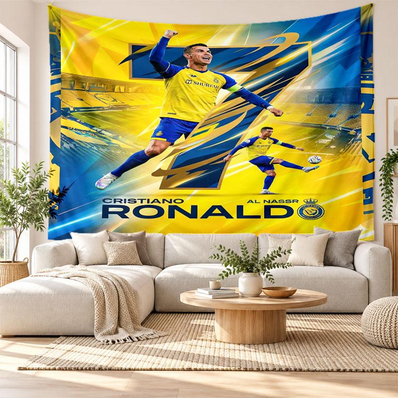Cristiano Ronaldo Wandteppich, Weicher Stoff Wandbehang, Dekorative Kulisse Für Schlafzimmer Heim Wandkunst