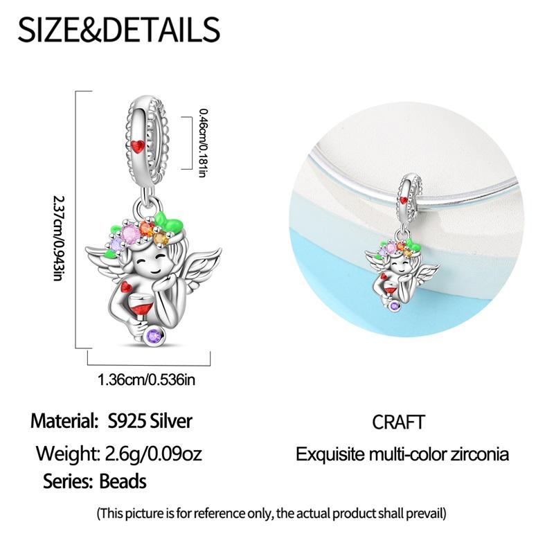 

Girl Metal Charms Cute Cat Angel Beads Cup Pendants Fit Original Bangle Make your own Accessory Making Gifts Elegant Fashion Beautiful Lovely