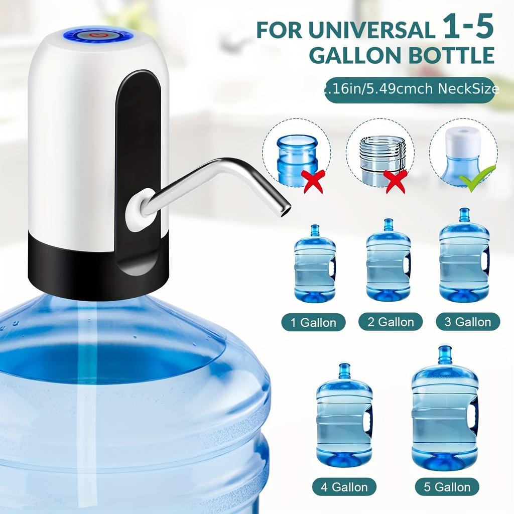 1pc Water Bottle Pump  Electric Water Bottle Pump  USB Rechargeable Automatic Drinking Water Pump For Universal 3-5 Gallon Bottles