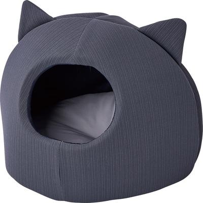 Petio Cat Bed, Cool and Relaxing Bed with Cushion and Cat Ear Dome, HNA, Charcoal