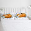 Cartoon Animal Watercolor Sleeping Fox Flower Bedding Set 3pcs Duvet Cover Pillowcase Quilt Cover Double Bed Set Home Textile