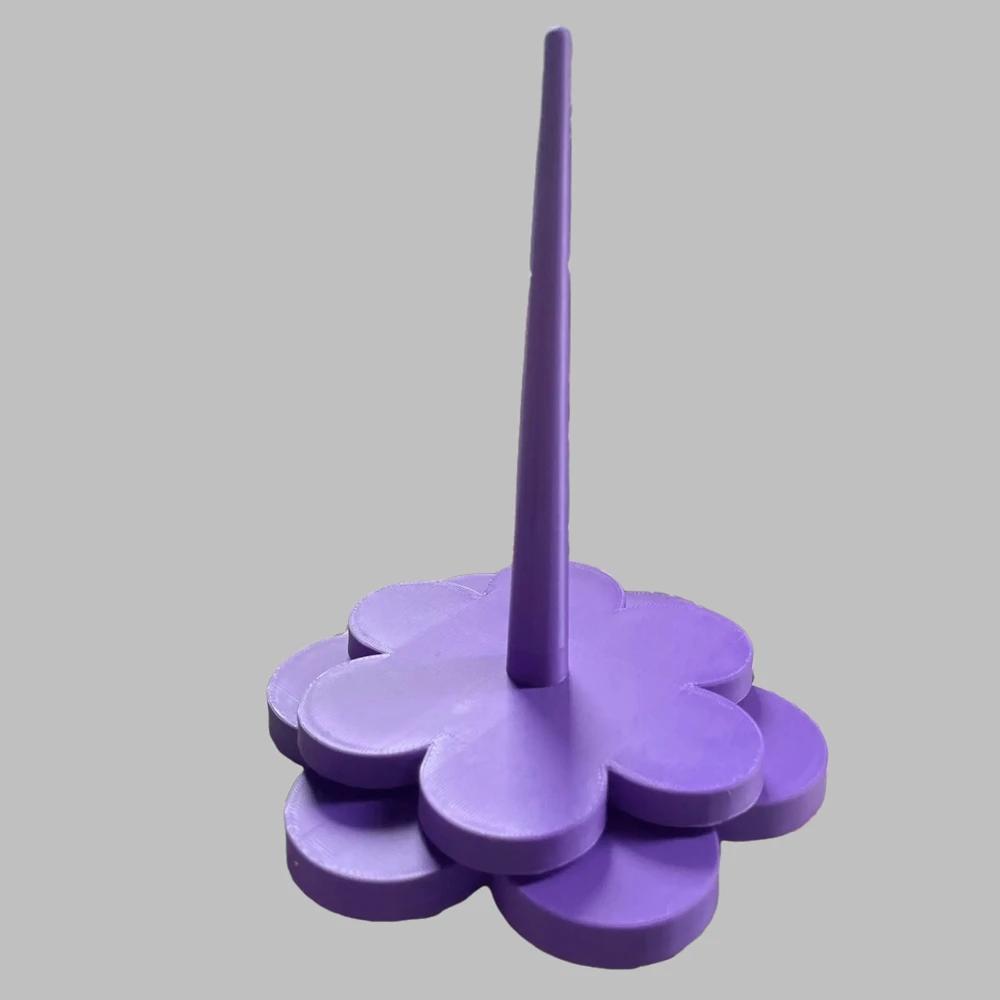 3d Printed Heart Yarn Ball Holder Flower Yarn Stand Knitting Crochet Yarn Spool Storage Stand For Knitting Winder Stand Tool фиолетовый