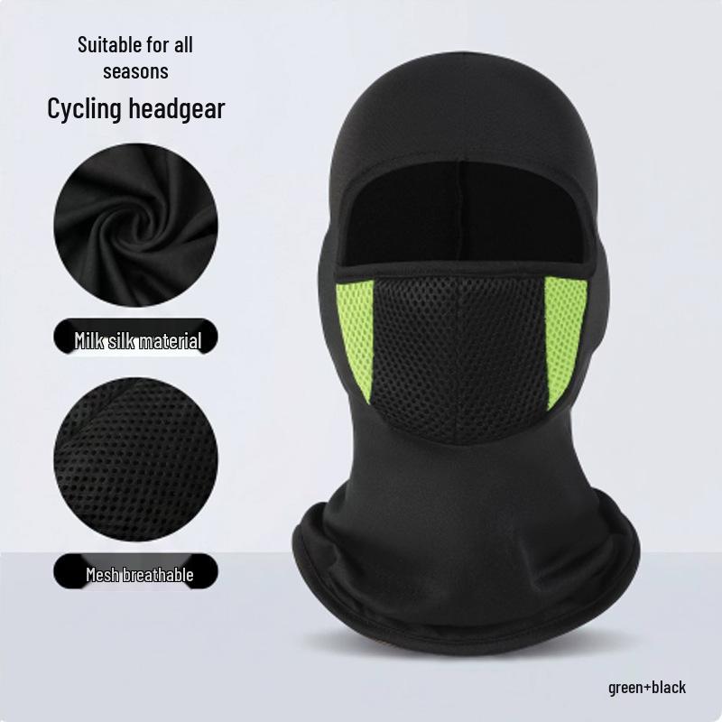Breathable Mesh Cycling Balaclava: Dustproof Sun Protection Hood for Outdoor Motorbike