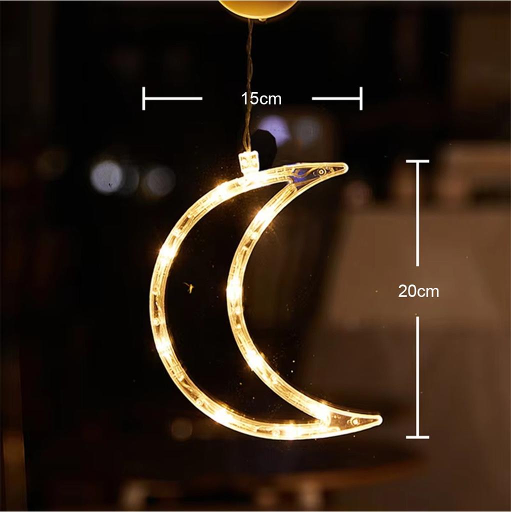 Led Christmas Window Lights Battery Powered Star Tree Light Tabl Warm White For Suction Cup Santa Claus Reindeer Gift Snowman