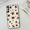 Trendy Leopard Print Star Pattern   Phone Case Black Silicone Soft For Samsung S25,S24,S21,S22,S23,S30,Ultra,S20,Plus,Fe,Lite