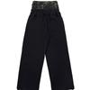 European and American Autumn and Winter Retro Street Embroidery Double Waisted Design Sense Fake Two Loose Casual Sports Pants