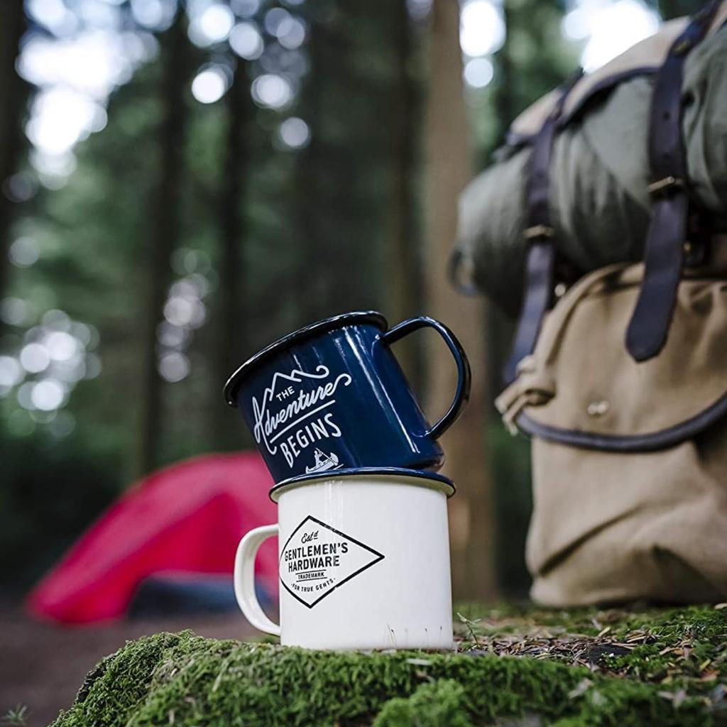 HARDWARE Enamel Mug for Outdoor Camping GENTLEMEN'S [Official Import] (Blue)