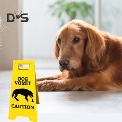 Schild „Erbrechende Katze“, stehendes Schild mit Erbrechenswarnung für Hunde, Erbrechende Katze oder Hund, schwarze Silhouette, Schild für Badezimmerdekoration, Scherzgeschenk