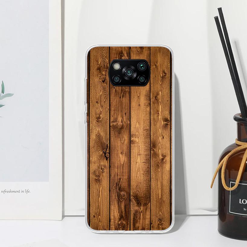 

Wood Wooden Pattern Phone Case For Xiaomi Poco X7 X6 X5 M7 M8 Pro F7 Ultra Redmi 15C 15 13C 13 12C 12 10 10C 10A Art Fundas Poco Xiaomi Poco M8 Pro