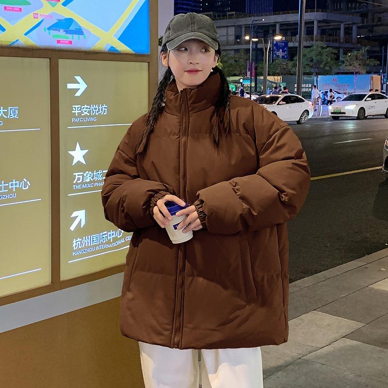 

Мужская зимняя новая стеганая одежда, одежда-хлеб, парный тренд, модная хлопковая одежда, свободные трендовые брендовые куртки на хлопковой подкладке, мужские куртки 4XL кофейный