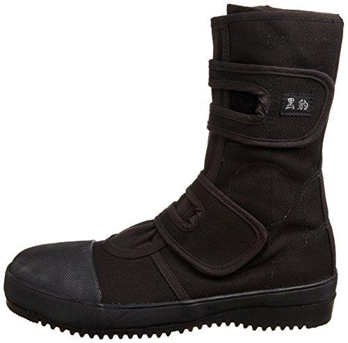 Co-cos Nobuoka Safety Work Shoes, High-Cut, Velcro Type, for High Altitude Work, Black Panther Pattern, Men's, Size 25cm