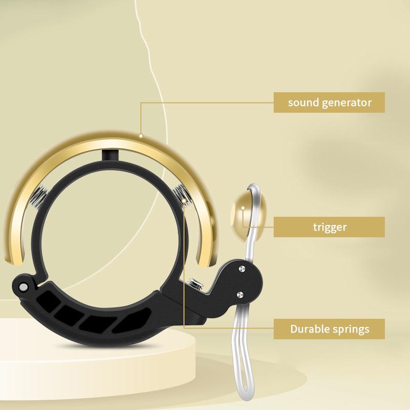 Zvon na kolo Osobnost Vintage Ostrý a Hlasitý Skládací kolo Horské kolo Zvon Retro kolo Ruce Měděný zvon