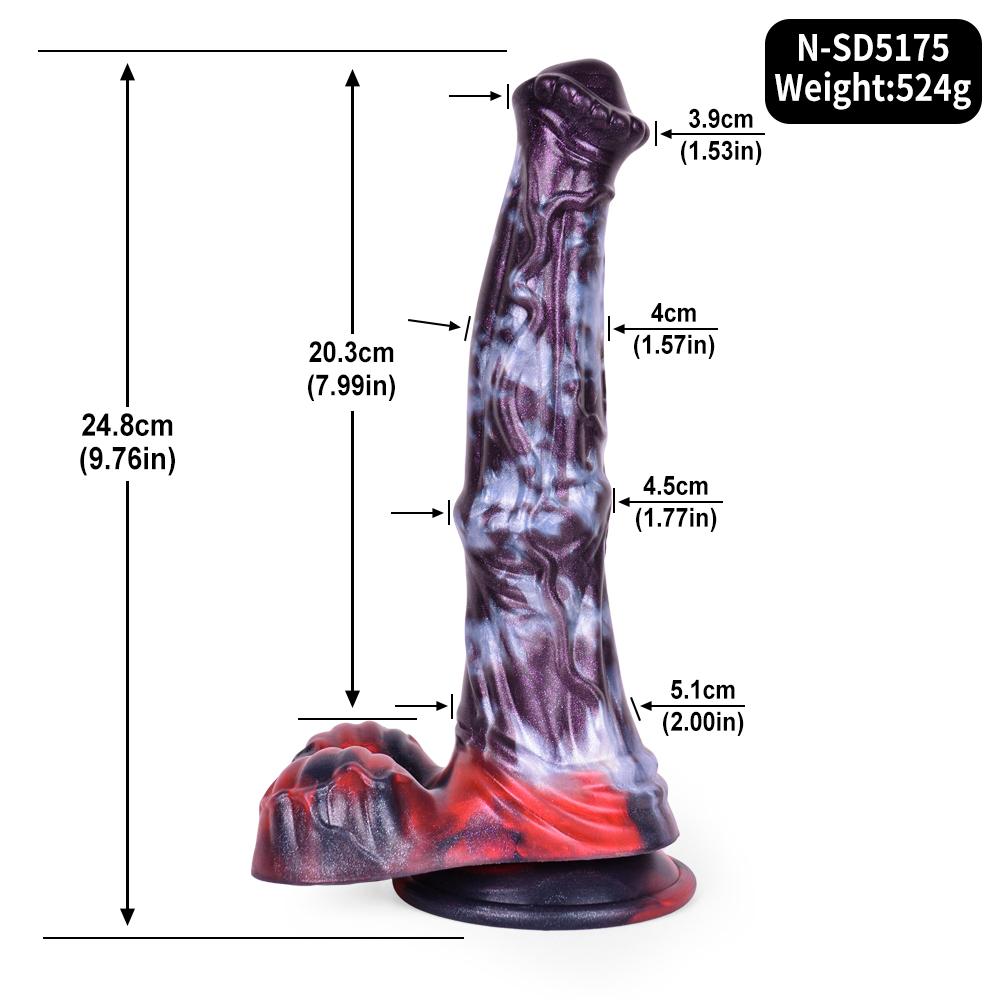 FAAK Fantasy Large Horse Dildo Sucker Silicone Multi Color Penis With Testis Sucker Female Masturbator Anal Plug For Women Men