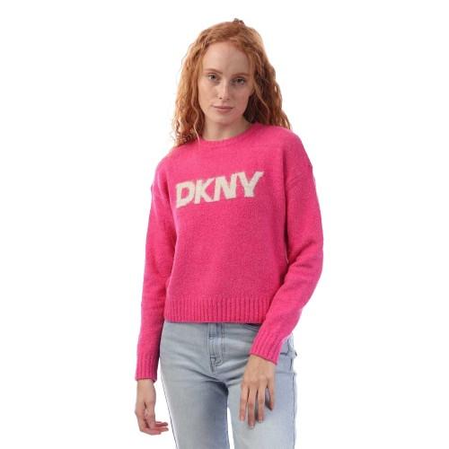 DKNY Womens/Ladies Tinsel BouclÃ© Logo Sweatshirt
