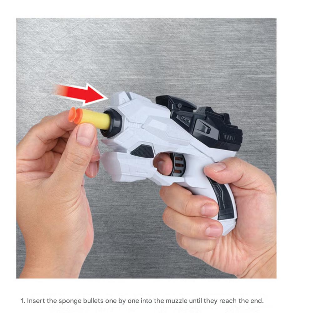 Pistola Mini Morbida di Spugna(+3 Soli Proiettili, Per Acquistare Ricarica(+40) Proiettile di spugna nello stesso negozio)