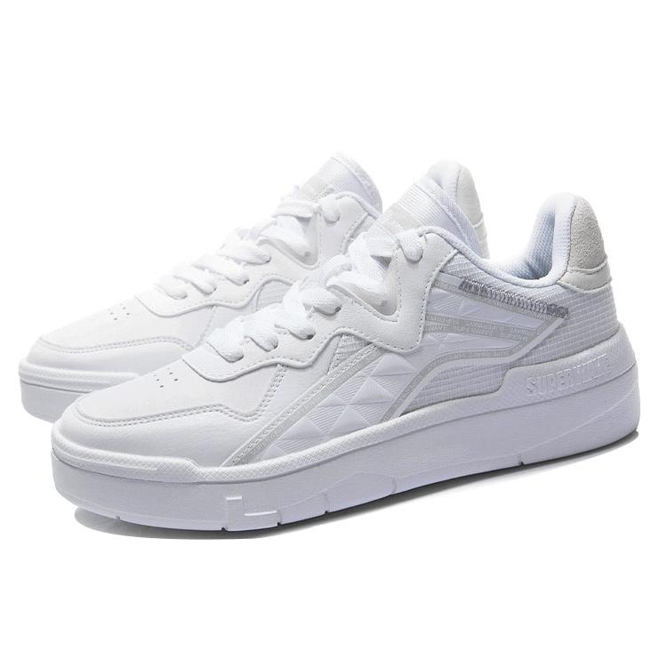 New LiNing Wave Anti Slip Wear Resistant Low Top Skateboard Shoes Women's White AGCR156-1