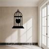 Wrought Iron Birdcage Heart Wall Art, Metal Hanging Decor for Romantic Home, Love Themed Wedding Valentine Gift