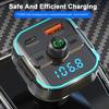 Ładowarka samochodowa dwuportowa z transmiterem szybkiego ładowania 54W kompatybilnym z Bluetooth, redukcją szumów CVC, wyświetlaczem napięcia i asystentem głosowym