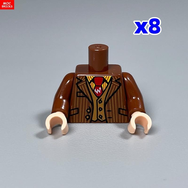 

Non-Toxic 8Pcs Moc Bricks Torso Suit 4Cm Figure Part Arms Hands Chef Cloth Building Blocks Toys For Children Xmas Gifts