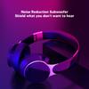 Bluetooth Headphone Noise Cancelling Stereo Deep Bass Foldable Retractable Over Ear Wireless Headset for Sports Travel