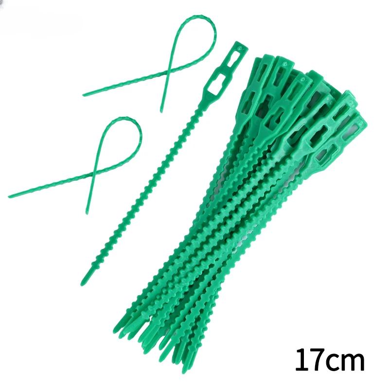 Garden Green Zip Ties Adjustable Plastic Plant Cable Ties Reusable Wire Ties Garden Plant Vine Supports Tomato Clip Fastener
