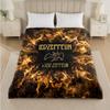 Coperta in Flanella con Stampa Led Zeppelin Morbida e Leggera Coperta Plaid in Peluche per Letto Divano Uso Domestico