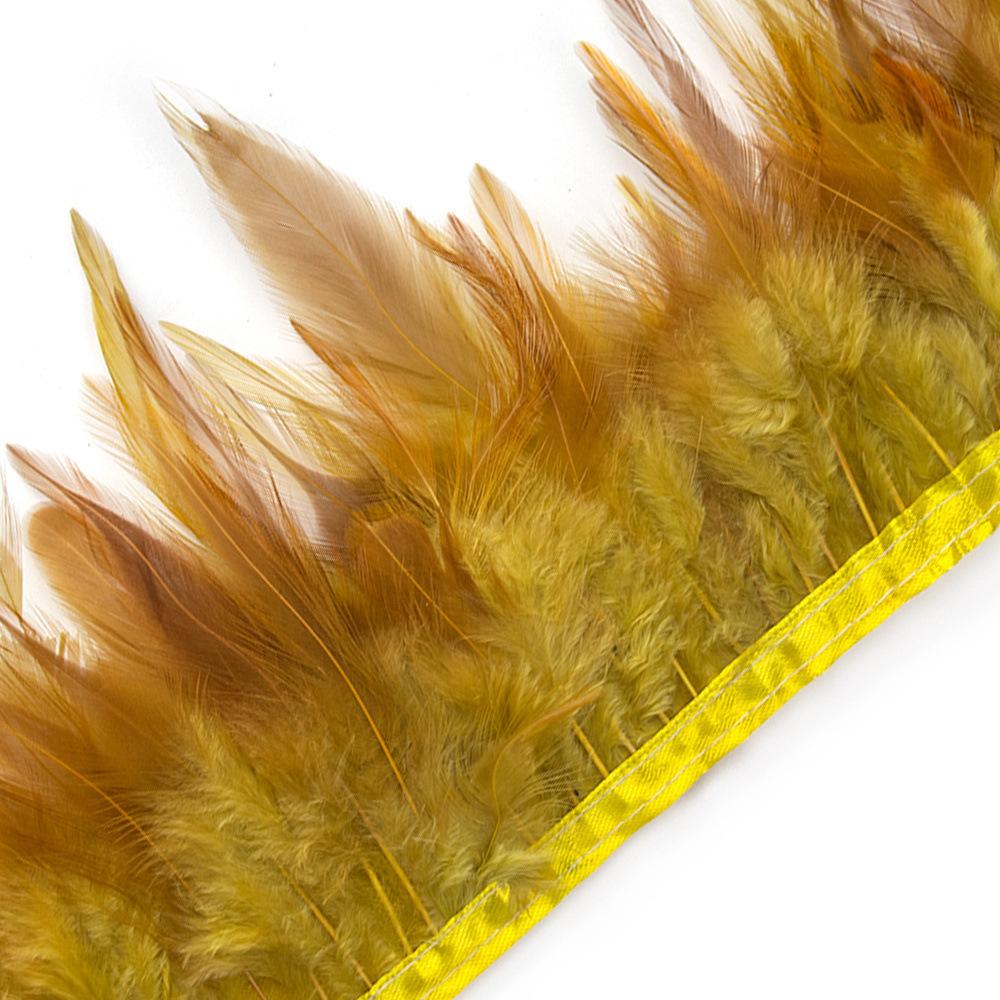 1 Meter Colorful Chicken Feather Tassel Decorated On Tape Chicken Feather With Sewing Fly Dress Lace Decoration