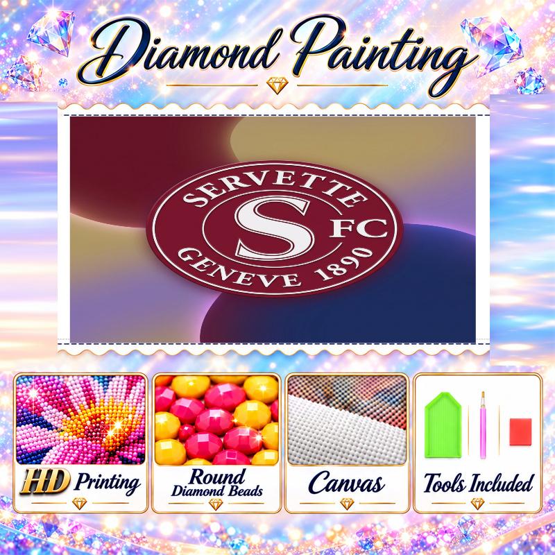 Servette FC Diamond Painting Kit 5D Full Drill DIY Diamond Mosaic Wall Art Home Decor