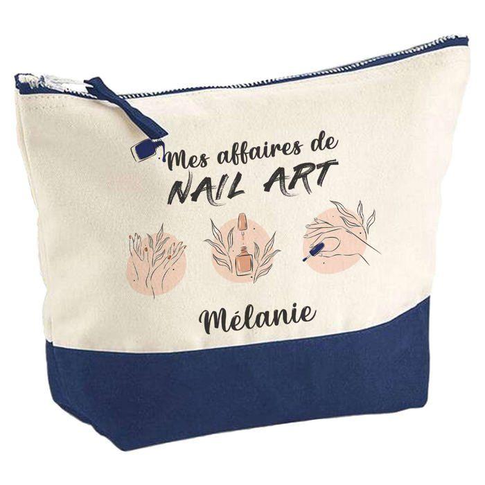 Trousse de maquillage - PLANETEE - Affaires de Nail Art Mélanie - Coton - Impression HD - Fabriquée en France